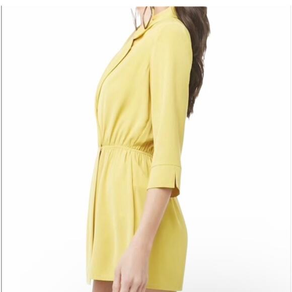Forever 21 Plunging Skort Romper Playsuit Dress in Citron Yellow - Large - Picture 5 of 6
